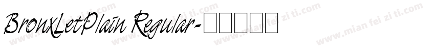 BronxLetPlain Regular字体转换